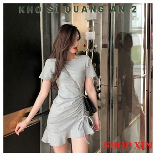 Đầm Body Đuôi Cá Dây Rút Hông Sang Chảnh Co Giãn 4 Chiều
