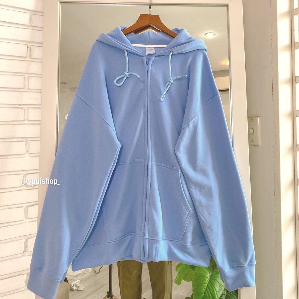Áo khoác hoodie zip form rộng mũ siêu to ulzzang unisex chất nỉ cotton Quảng Châu Cao Cấp (Nhiều Mẫu) - KYUBI AKZ01