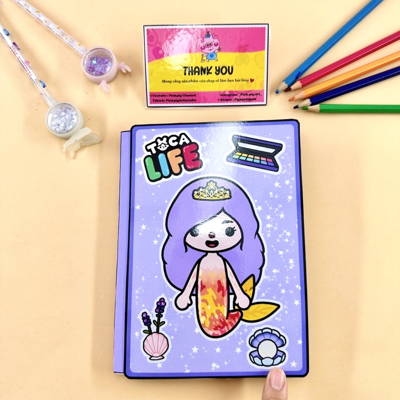 Ngôi nhà tiên cá Toca- Búp bê giấy