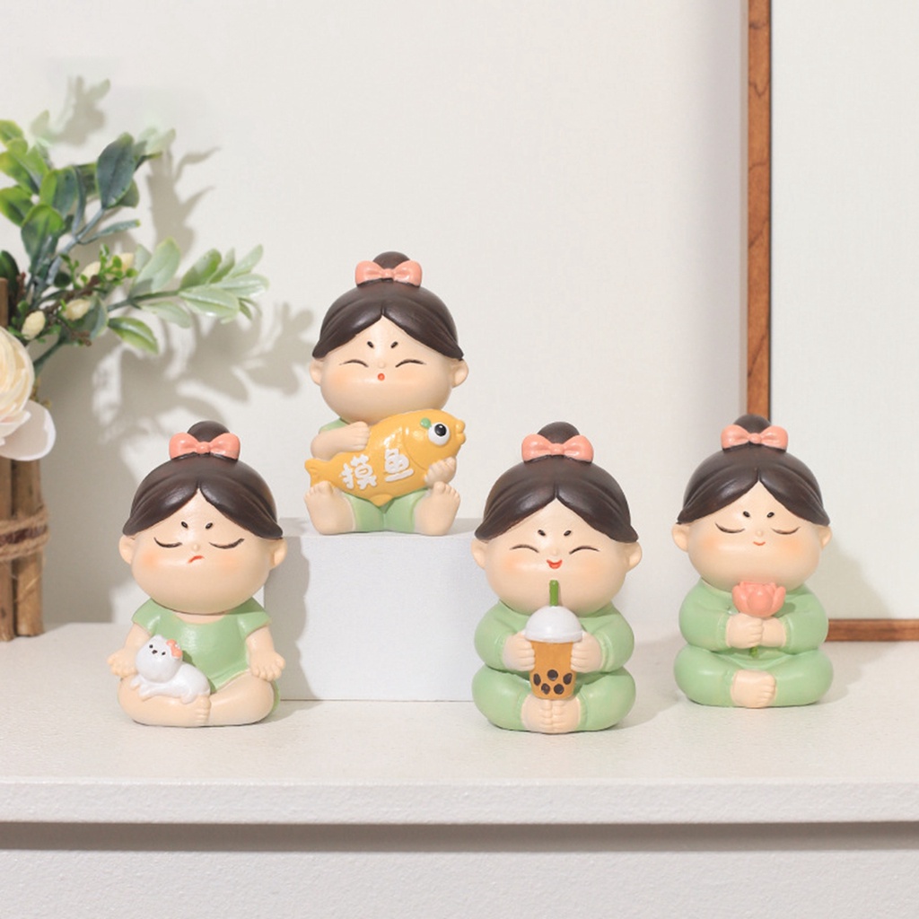 Tượng cô gái LOVIVER bằng nhựa resin trang trí dễ thương