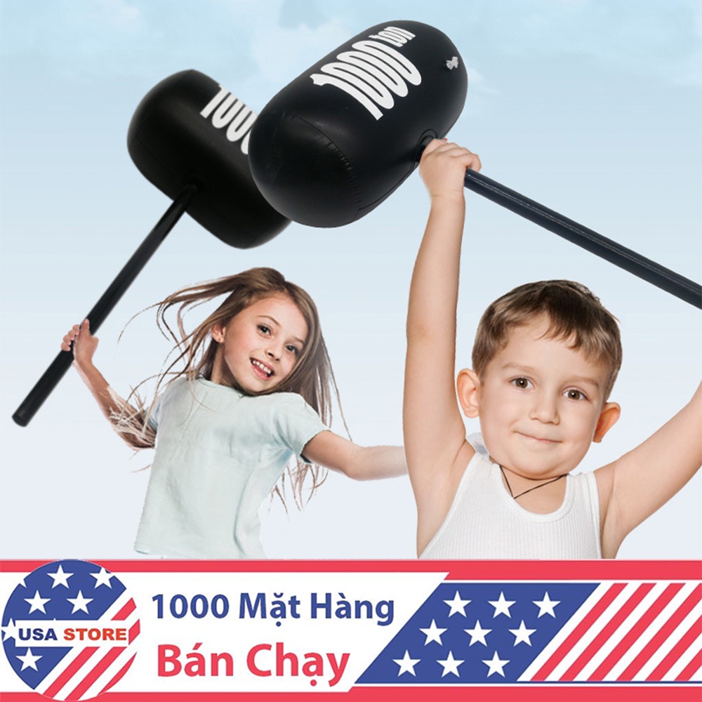 Búa 1000 Tấn - Đồ Chơi Búa 1000 Ton Cao Su Bơm Hơi Vui Nhộn (Màu Đen)