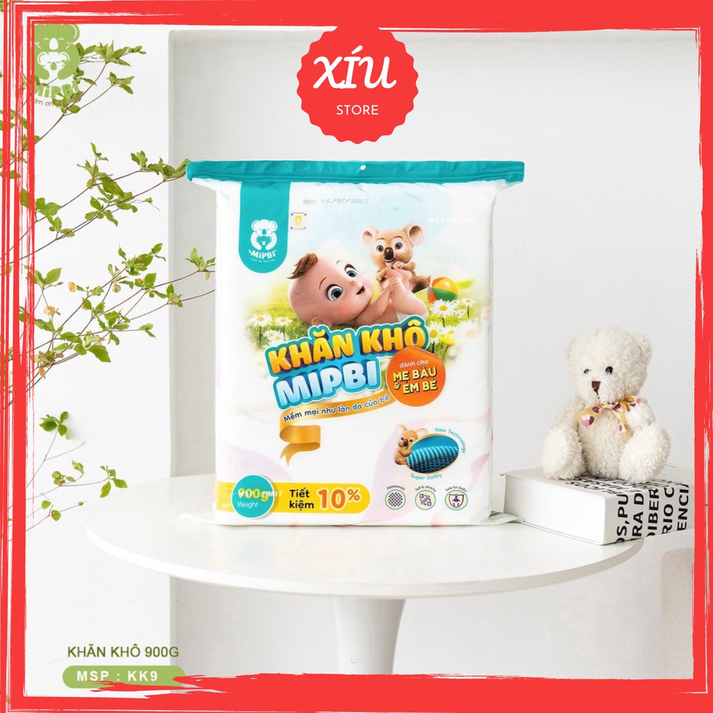 Khăn vải khô đa năng cao cấp Mipbi bịch 600G/900G xiuxinchao