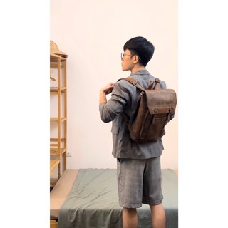 [Mã SKAMLTSM9 giảm 10% đơn 99K] Balo da nam nữ - Leather Backpack