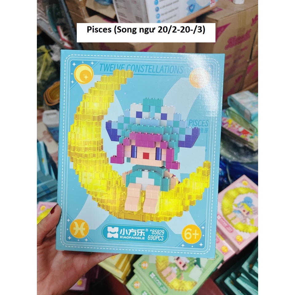 Lego phát sáng 12 cung hoàng đạo có đèn led size to