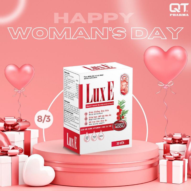 (Vitamin E đỏ 400) Lux E hộp 30viên