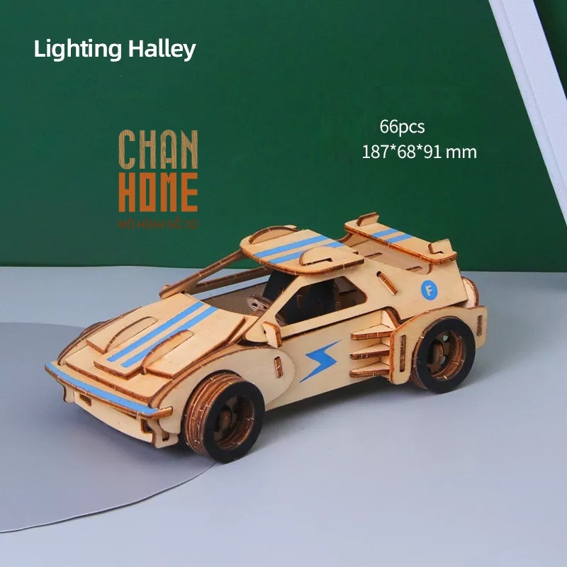 Bé Tự Lắp Ráp Mô Hình Gỗ Ô Tô, Xe Truck, Xe Bus Đồ Chơi Giáo Dục Thông Minh