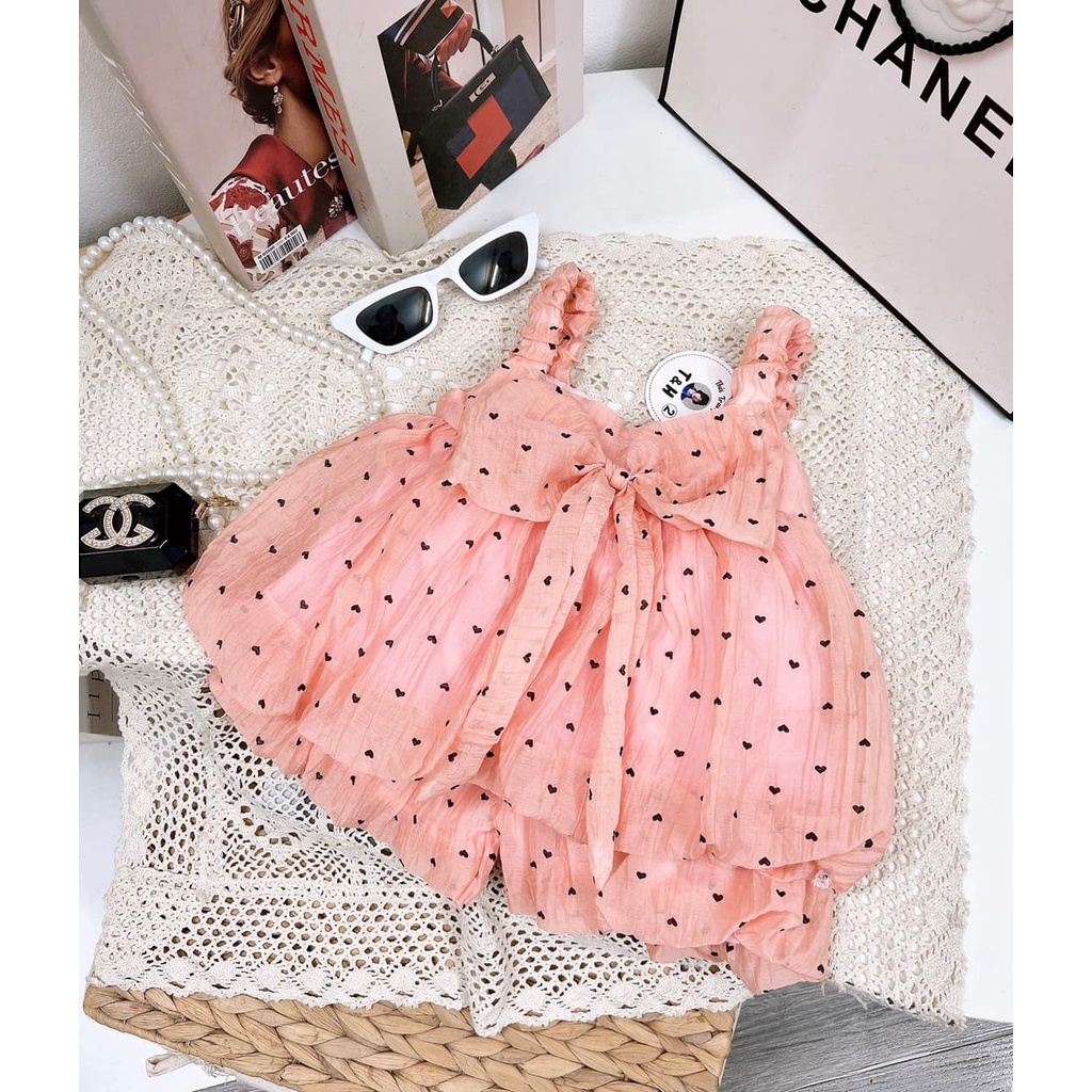 Sét bộ tim 2 lớp full lót hàng treo shop vải xịn bao cute dễ thương mềm mịn với làn da của bé từ 7-19kg