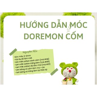 DIY Hướng dẫn, Chart móc Doreamon mũ cốm siêu dễ thương