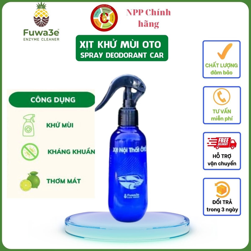 Xịt khử mùi ô tô, xịt khử trùng ô tô cao cấp fuwa 3e 100ml,tinh dầu treo xe khử mùi,100% tự nhiên,an toàn cho cả em bé