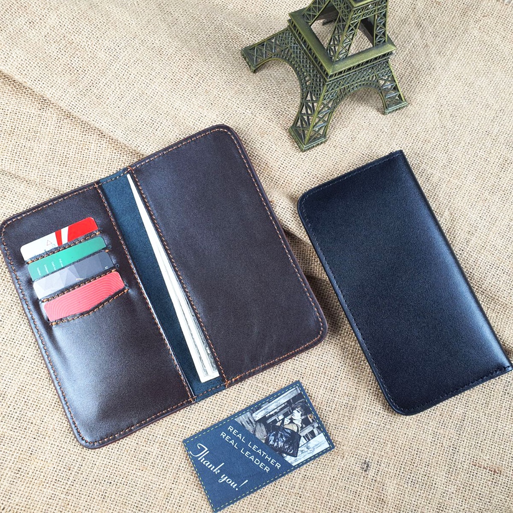 Ví dài nhỏ siêu mỏng da thật 100%, ví cầm tay nam WL118  – BH 3 năm