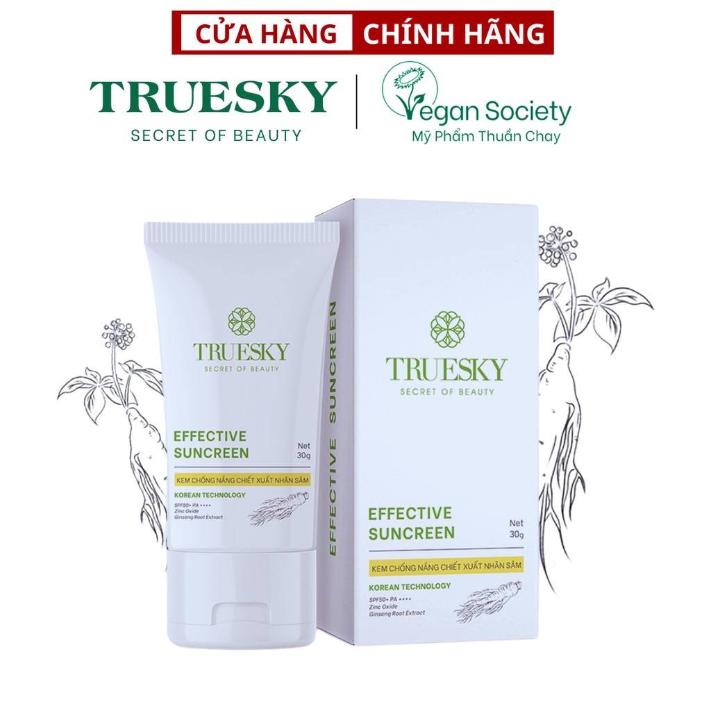 Kem chống nắng nâng tông Truesky Effective Sunscreen SPF 50+ PA+++ 30g - Truesky Việt Nam