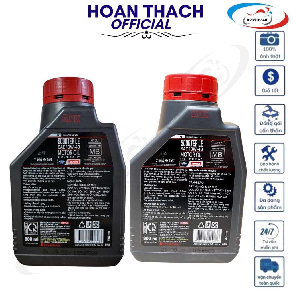Dầu Nhớt Xe Tay Ga Motul Scooter Le 10W40 HOANTHACH SP018602