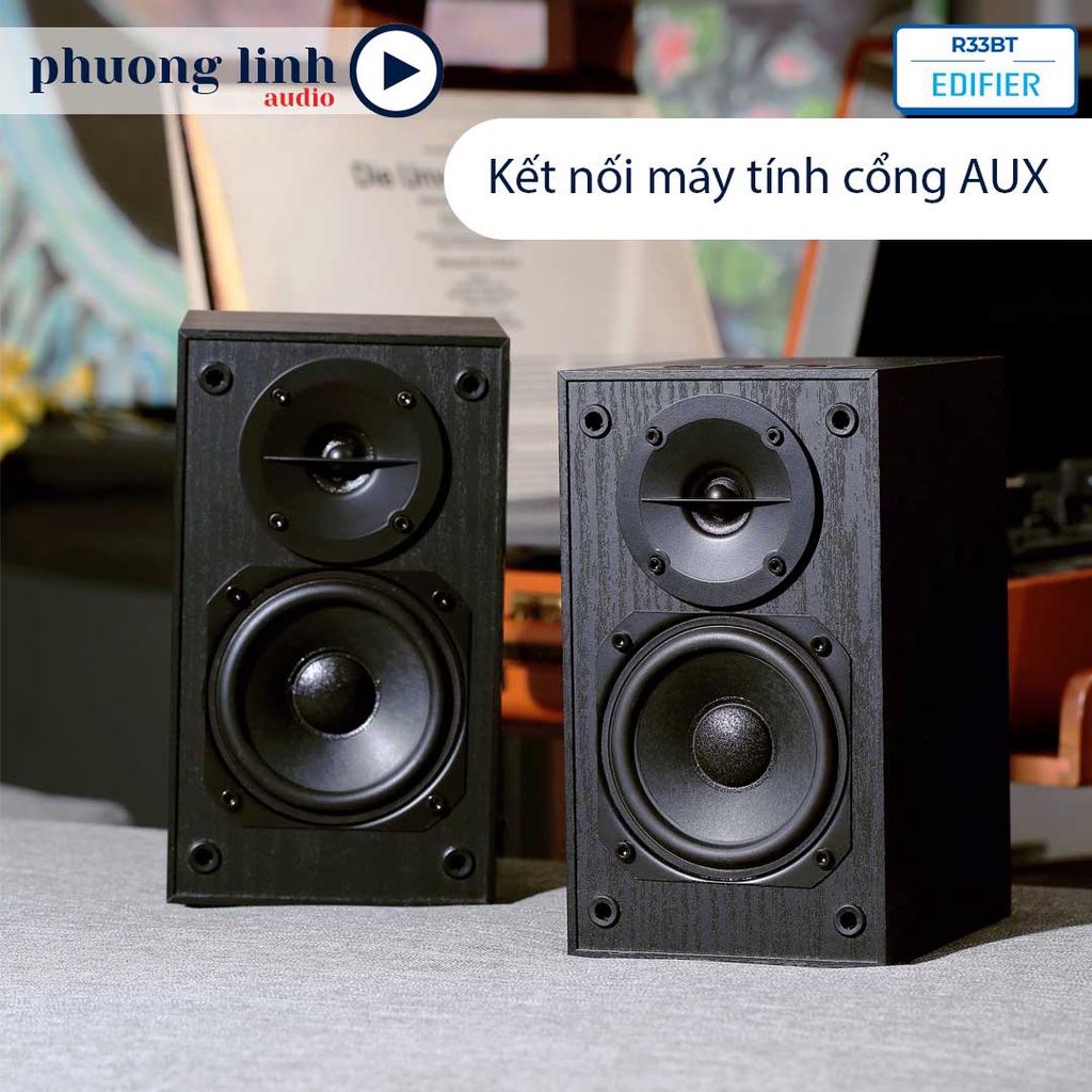 Loa bluetooth Edifier R33BT kết nối máy tính Công suất 10W Cổng AUX Bass driver 3.5 inch Hàng chính hãng