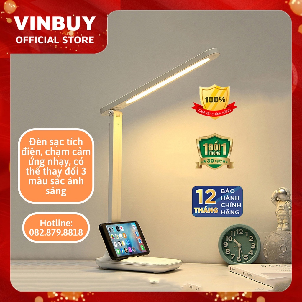 Đèn Học Chống Cận Thị, Đèn Đọc Sách, Đèn Làm Việc Để Bàn Bảo Vệ Mắt Chống Cận Thị, Cảm Ứng Siêu Sáng, Tích Đện - VinBuy