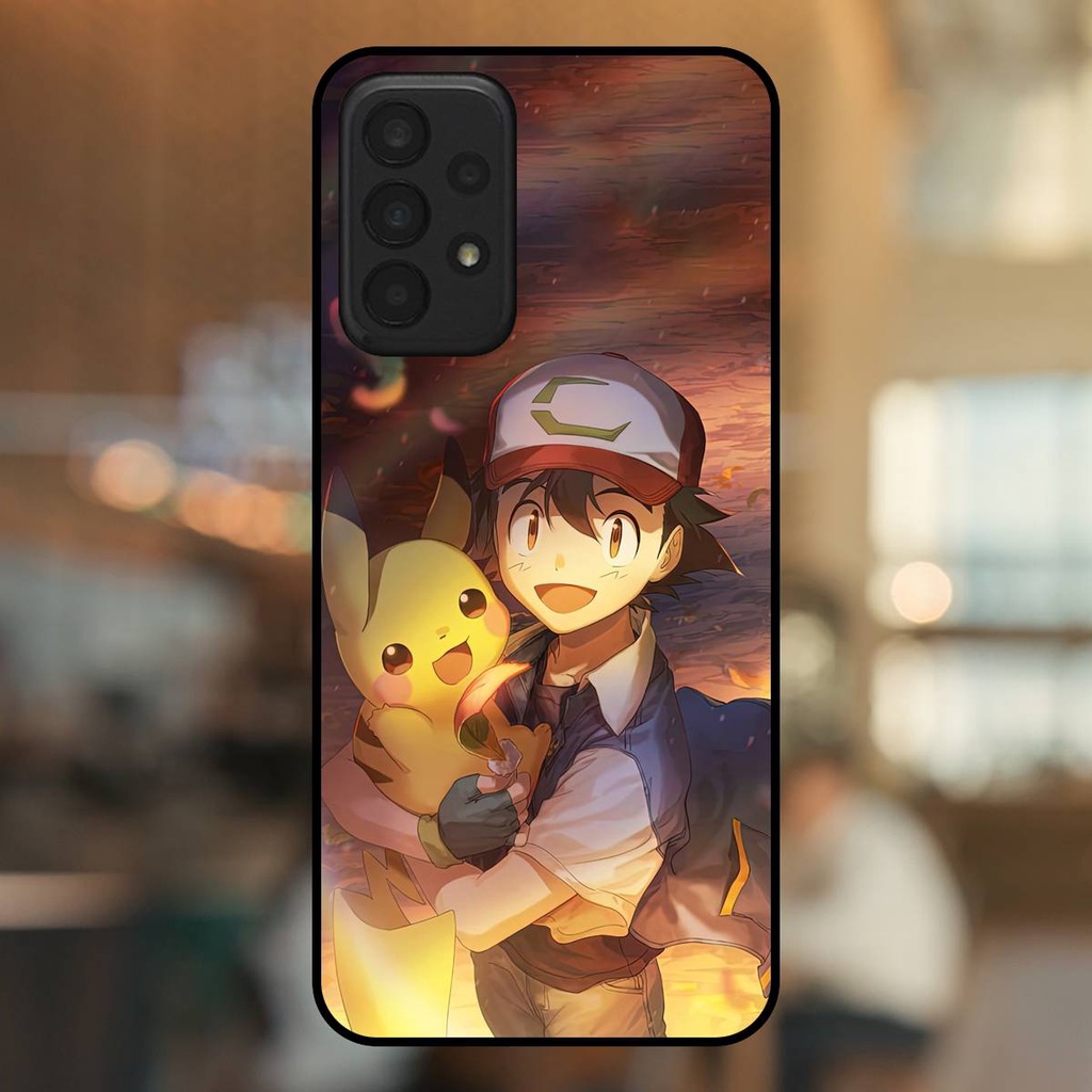 Ốp lưng điện thoại Samsung A23 viền đen Pikachu Pokemon