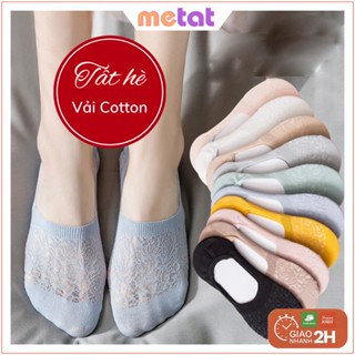 Tất Hè Nữ, Tất Lười Nửa Bàn Chân Chất Thun Gân Cao Cấp, Thoáng Khí, Chống Trượt, Nhiều Màu Cute - Mê Tất Official