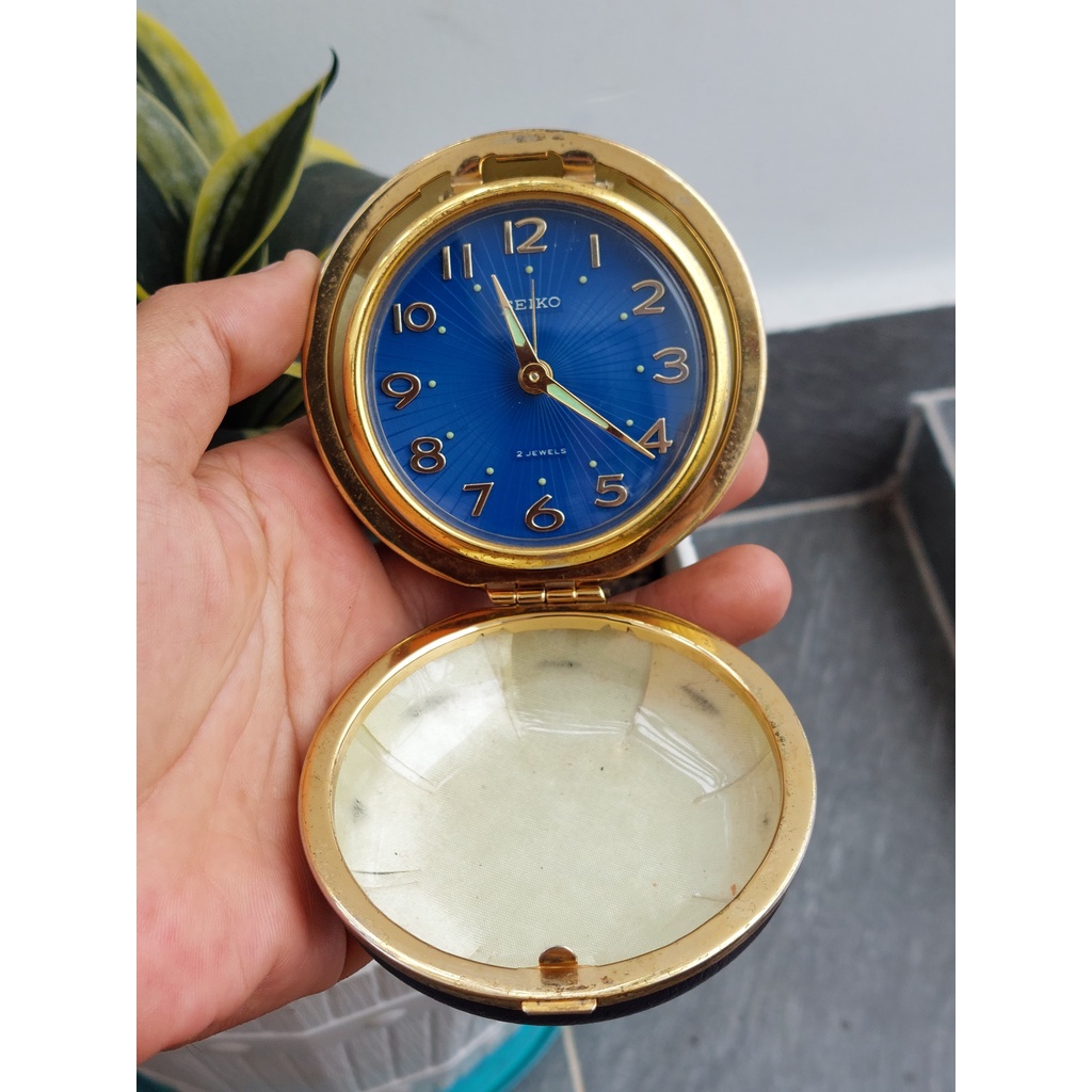 Đồng hồ để bàn xưa nam Seiko lên cót-báo thức hàng Si