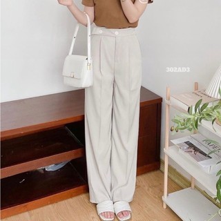 Quần vải dáng suông cạp chéo 302AD3
