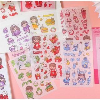 Set 4 Tấm Sticker Trang Trí Honghui