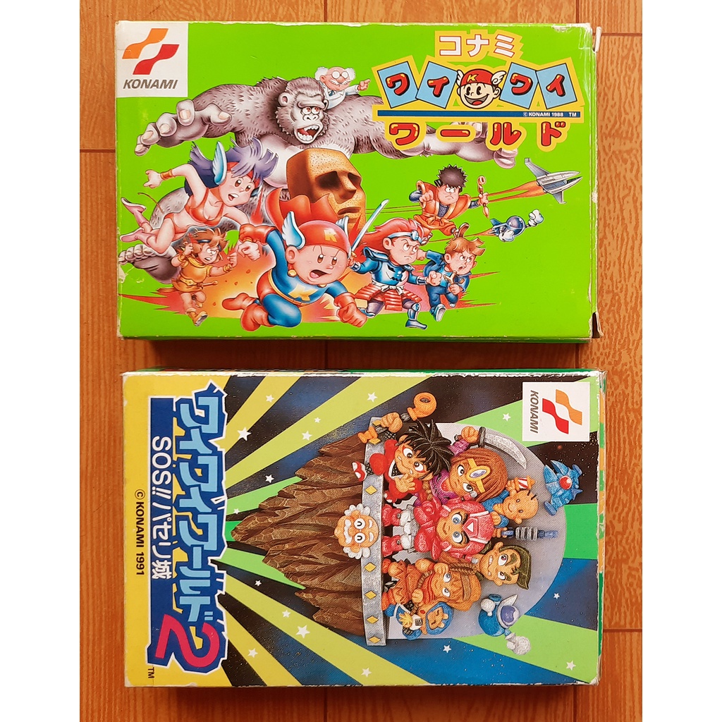 Băng gốc famicom Wai wai world 1+2 (2 chị em) full box