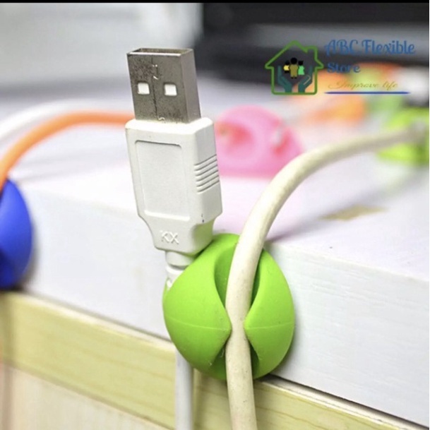 [KHUYẾN MẠI] Kẹp cao su giữ dây cáp/tai nghe gọn gàng tiện lợi