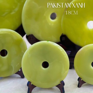Đồng Điếu phong thủy đá Ngọc Xanh Onyx 16cm, 18cm, 20cm tặng đế gỗ