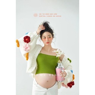Trang phục bầu đáng yêu concept chụp ảnh studio