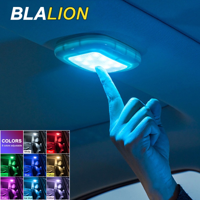 Đèn Led Gắn Trần Xe Hơi Bằng Kim Loại Hít Nam Châm Có Thể Sạc Lại Bằng Cổng USB Nhiều Màu Sắc