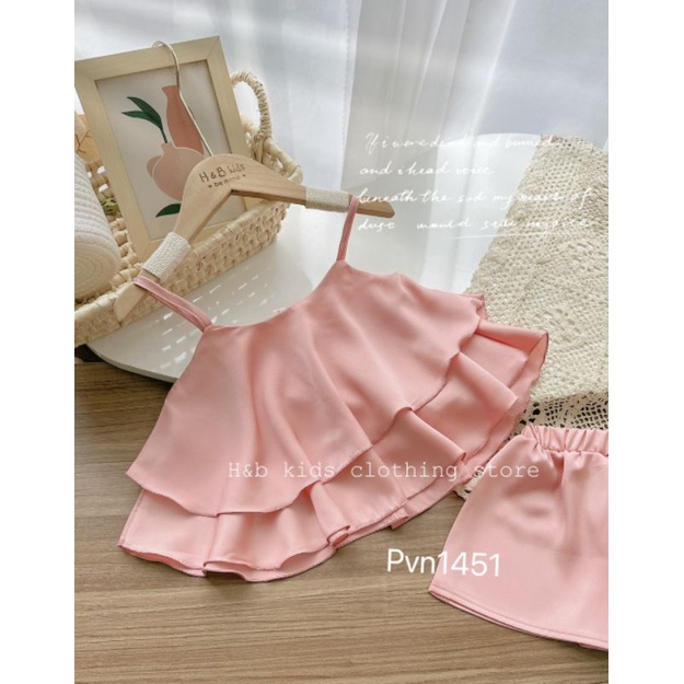 Bộ Quần Áo 2 Dây Lụa Mango Cho Bé Gái_Umeekids