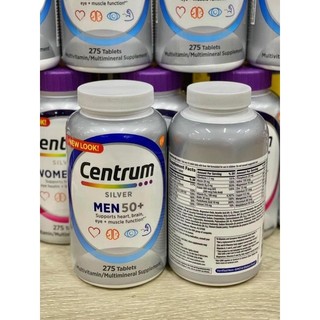 CENTRUM SILVER MEN 50+ 275 viên của Mỹ GIÚP BỔ SUNG VITAMIN VÀ KHOÁNG CHẤT