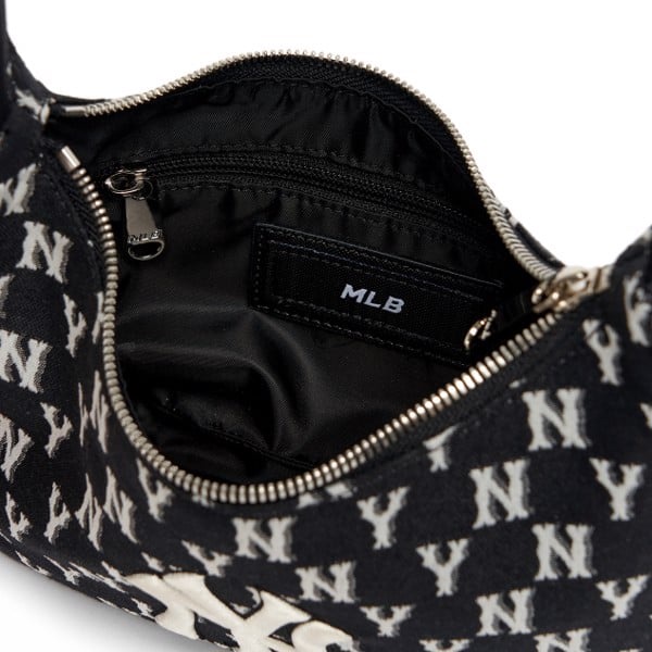 Túi Kẹp Nách Đeo Vai Vải MLB Monogram Jacquard Hobo Bag