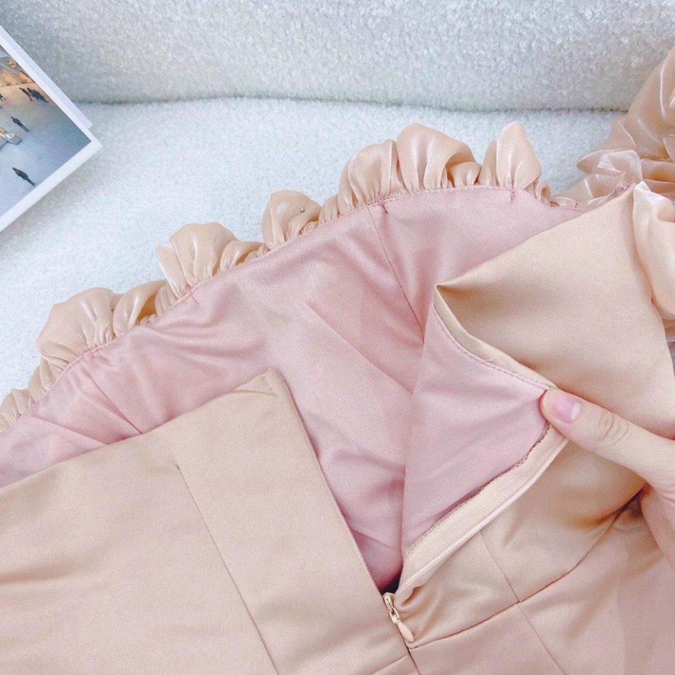 (Fom: <55kg)Đầm Hồng Bẹt Bèo Phồng Viền Ngọc  Đầm Bẹt Vai Bo Eo Tôn Vai Và Eo Bo Chun, Đầm Bo Phồng Loe Nhẹ Tiểu Thư Jl4 | BigBuy360 - bigbuy360.vn