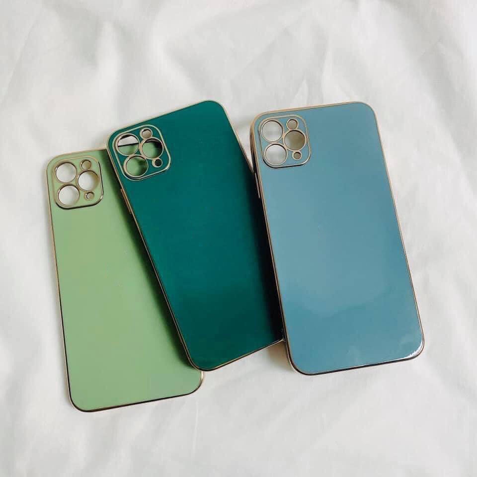 Ốp Lưng Vuông TPU Dẻo Mạ Viền Màu Nhiều Màu Macron Hàn Quốc [Ốp Độ] 7plus/8plus/x/xr/xs/11/12/13/14/pro/max/promax