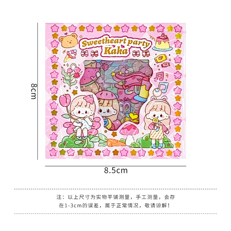 Sticker 100 tấm Hộp quà tặng 100 tấm dán hoạt hình trang trí sổ lưu niệm dễ thương, laptop, ốp điện thoại...