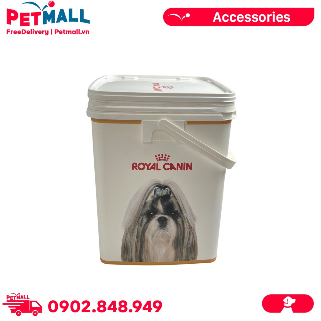 Thùng đựng thức ăn Royal Canin 4kg - Size 23x35cm- Hình chó Petmall