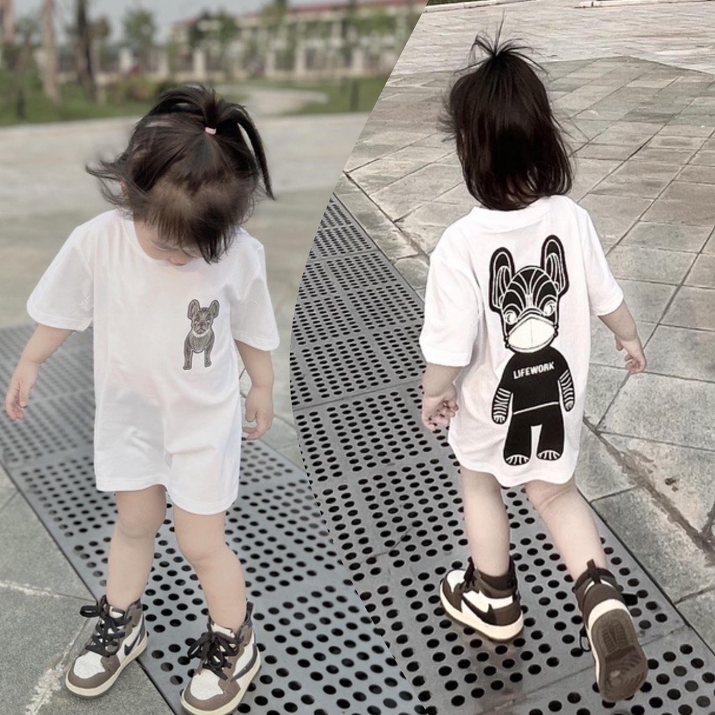 Áo thun trẻ em in hình gấu size 10- 34kg ,áo phông trẻ em unisex tigerkid