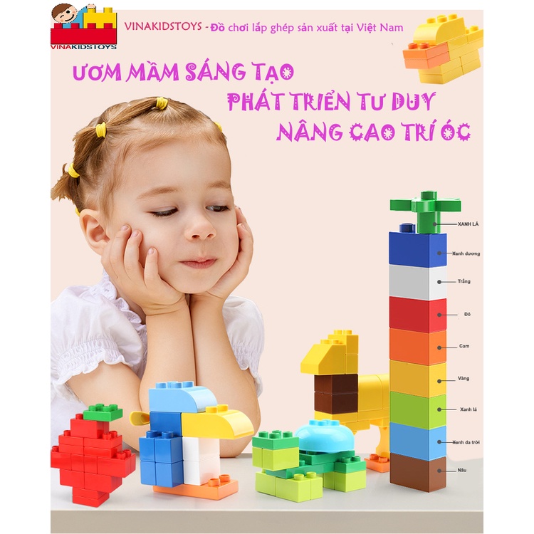 Gạch lắp ghép lego các hình,  Vinakidstoy - hàng Việt Nam