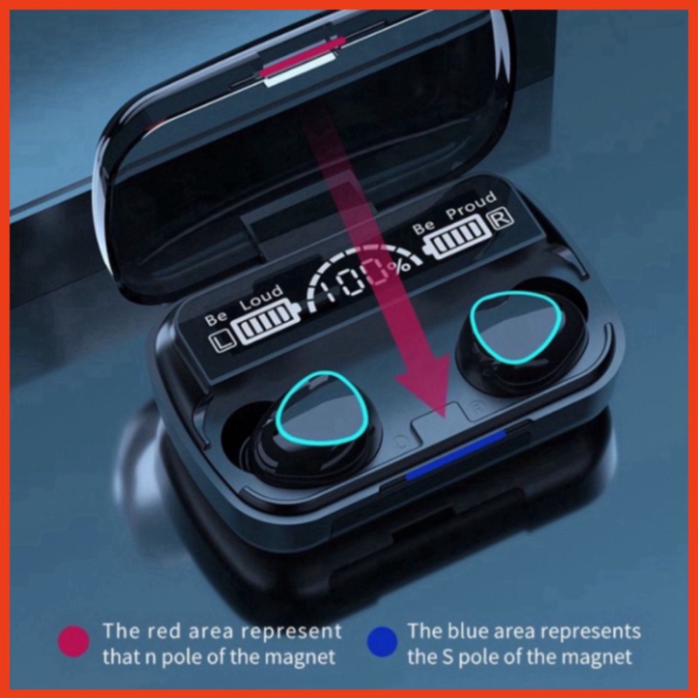 Tai Nghe Bluetooth Không Dây M10 Phiên Bản Pro Nâng Cấp Pin Trâu 3000mah, Nút Cảm Ứng, Màn Hình Led Gaming, Chống Nước H