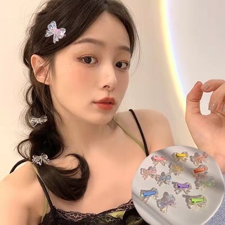 Set 5 kẹp tóc hình nơ trong suốt mini