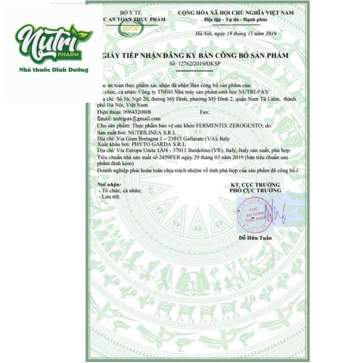 Men vi sinh _ FERMENTIX ZEROGUSTO _ Mã FS.05 _ Hộp 14 gói bột _ Màu vàng cam