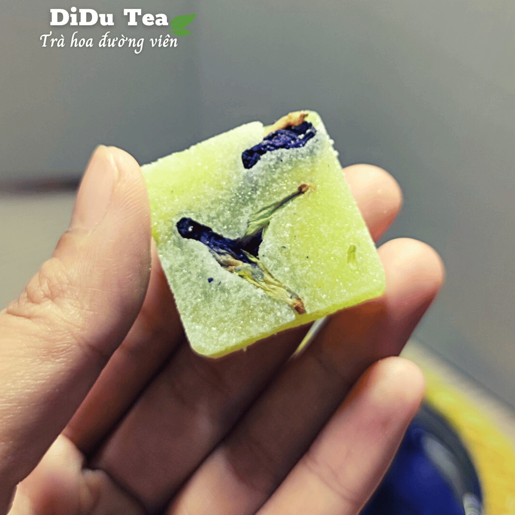 Trà hoa đậu biếc đường phèn Didu tea 1 túi 500gr gồm 24 viên