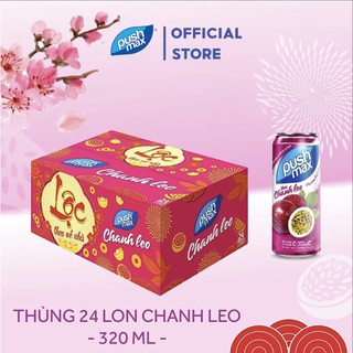 Thùng 24 lon nước trái cây pushmax chanh leo