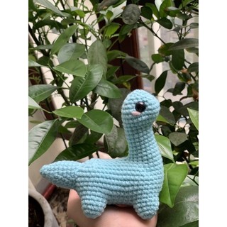Chú khủng long xanh đáng yêu làm quà tặng, để bàn handmade