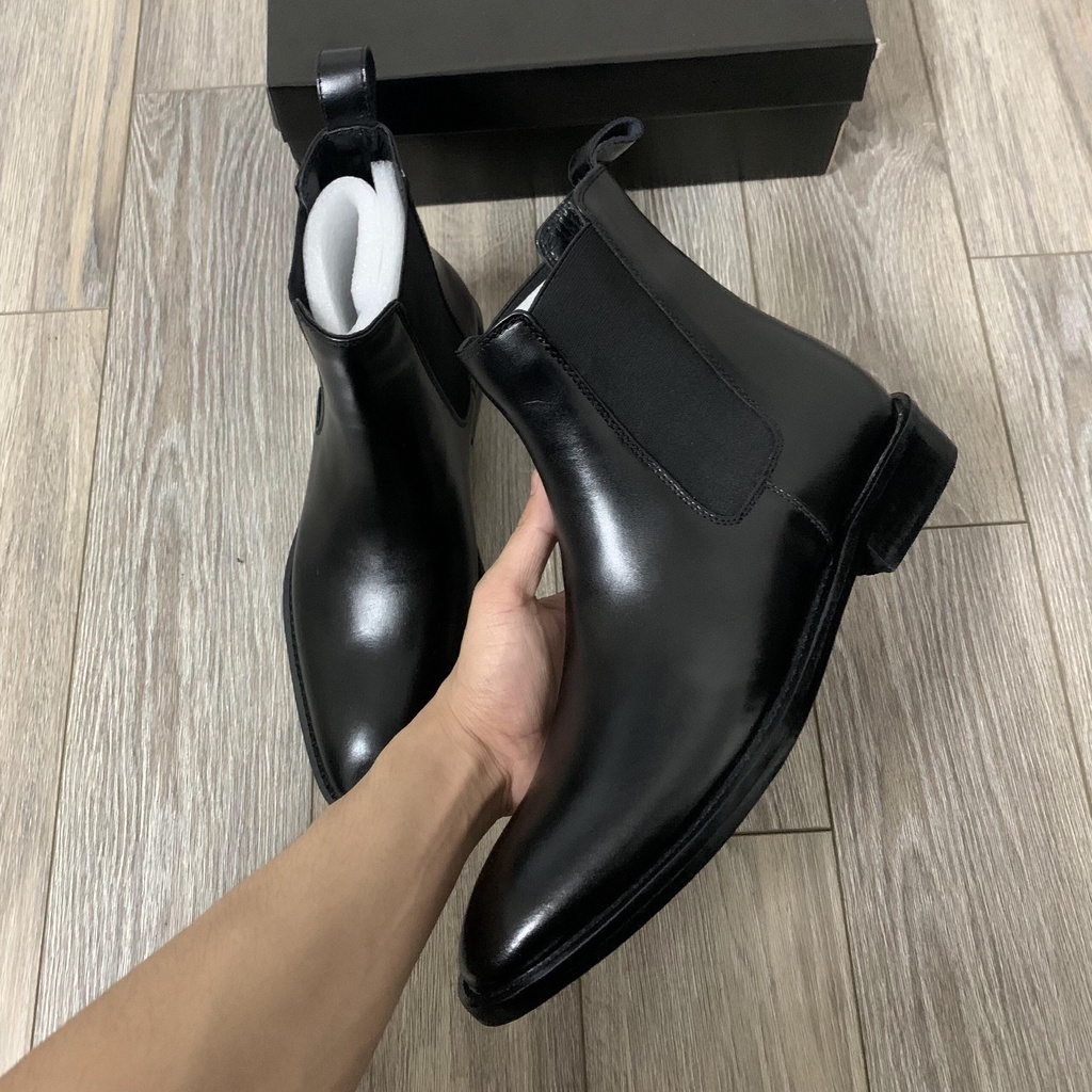 The Dakana Classic Chelsesa Boots Giày Bốt Nam Cơ Bản Da Bò Nhập Khẩu Nguyên Tấm Đế Khâu Thủ Công 3cm