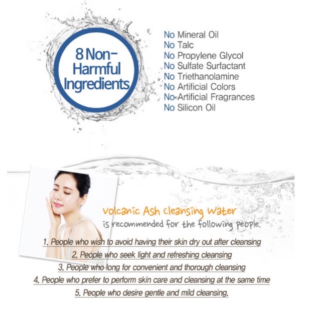 Nước tẩy trang chiết xuất trà xanh & tro núi lửa làm sạch sâu SECURE NATURE Eco Project Volcanic Ash