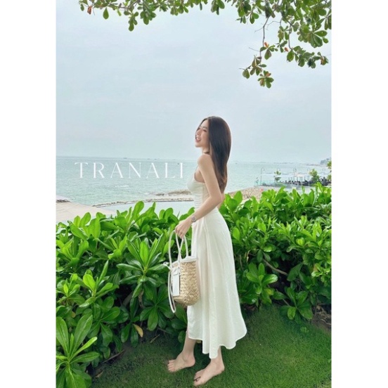 Đầm Hai Dây Maxi Hở Lưng Phối Cúc Chất Tuyết Mưa GKT (HỎA TỐC) | BigBuy360 - bigbuy360.vn