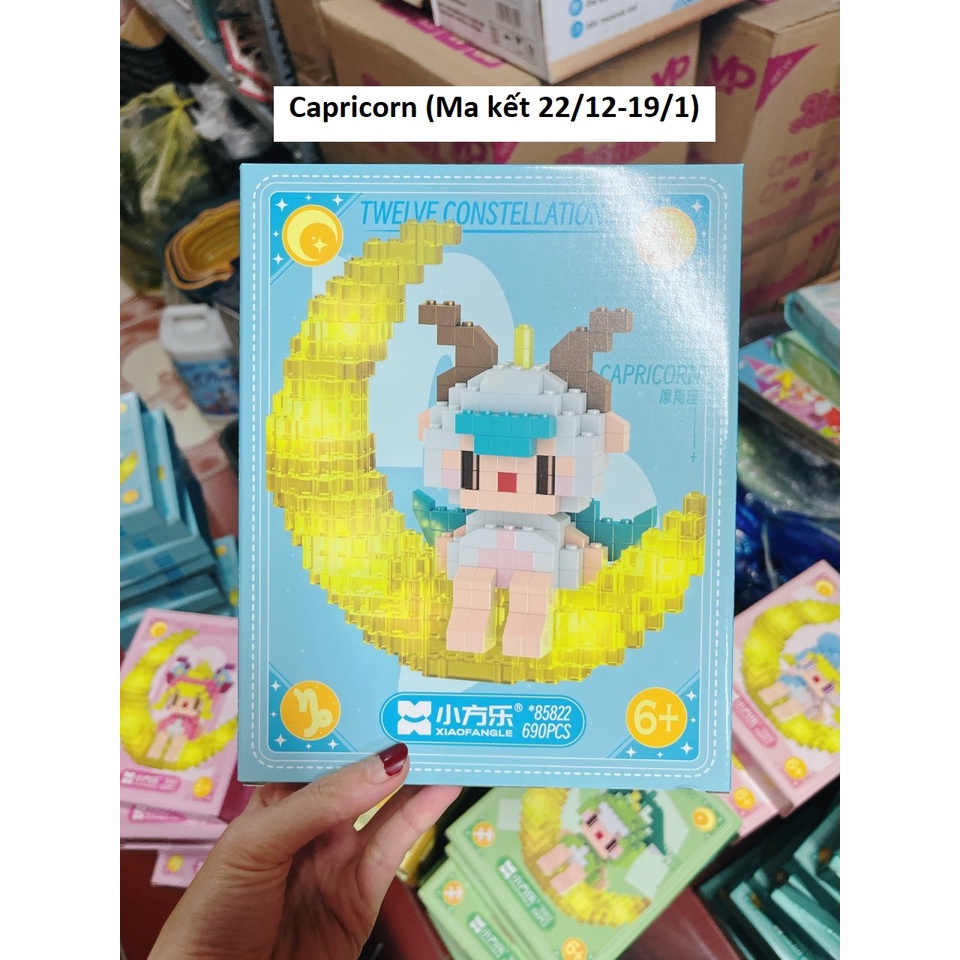 Lego phát sáng 12 cung hoàng đạo có đèn led size to