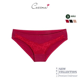 Quần lót nữ phối ren 𝐂𝐄𝐂𝐈𝐍𝐀 cạp chun co giãn, màu sắc nhã nhặn - CBI1702