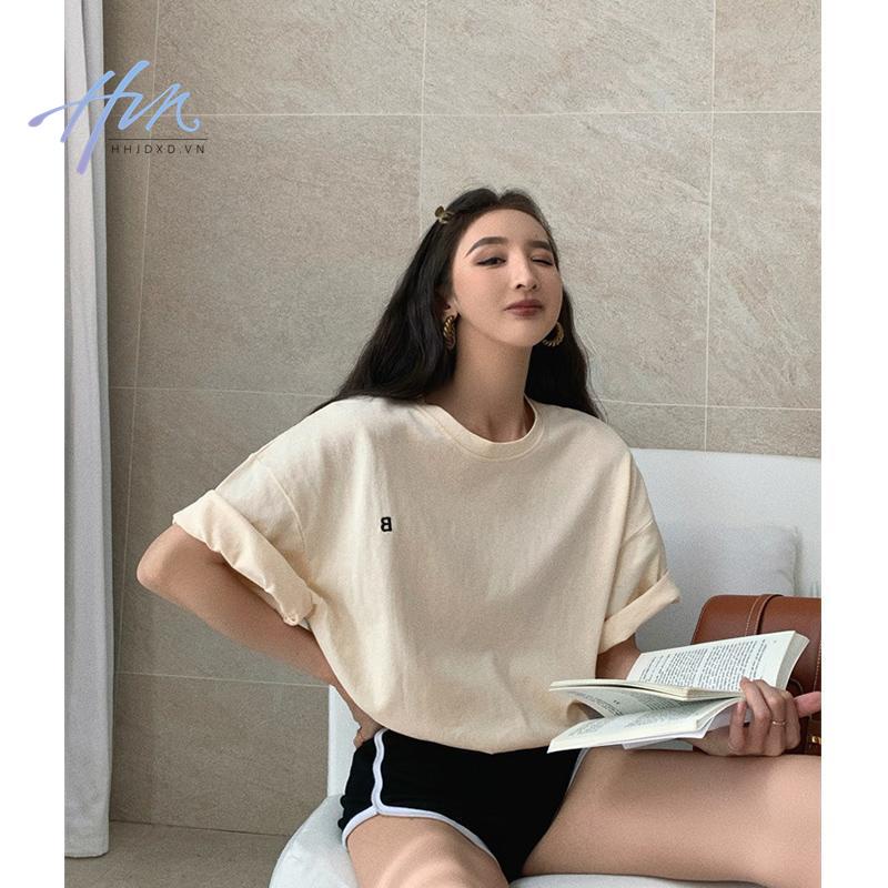 Áo Thun Cotton Ngắn Tay oversize Thời Trang Mùa Hè 2023 Dành Cho Nữ