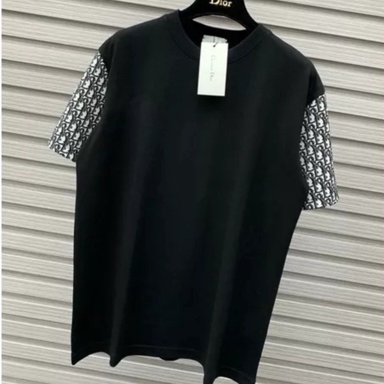 Áo Thun Phối Vai Đì Ô Form Rộng💕Áo Phông Dành Cho Nam Nữ Chất Cotton Dày Dặn Hàng Chuẩn Unisex